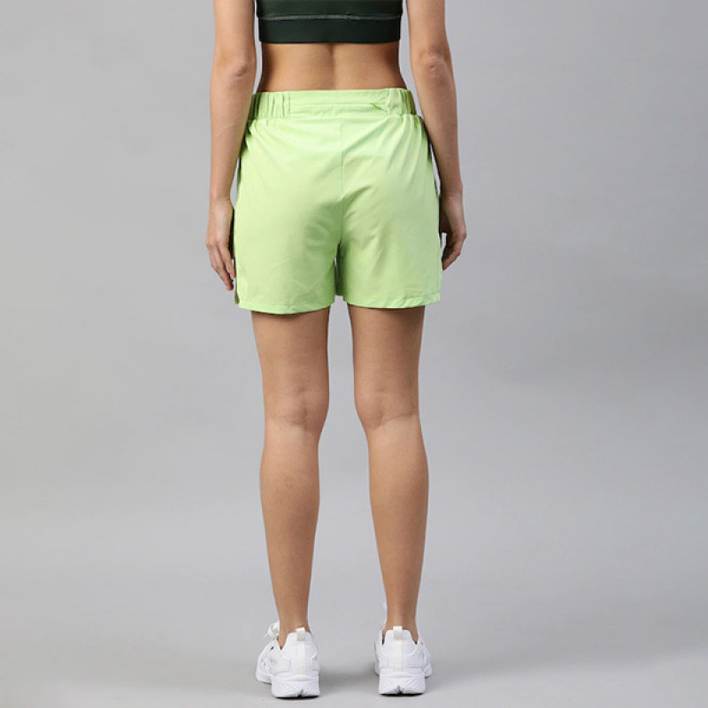 Women Green Solid Slim Fit Rapid-Dry Running Shorts
