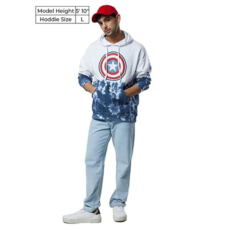 Captain America: Shield Tie Dye Mens and Boys Hoodies